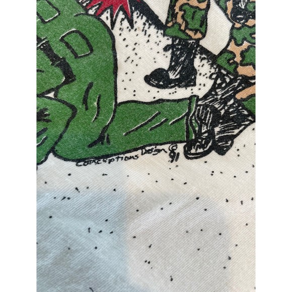 Vintage 1991 operation Desert Storm shirt politics Army cartoon funny - Picture 3 of 10